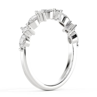 Marquise & Round 4 Prong Eternity Band, Wedding Bands, image 2 by Grandeur Diamonds