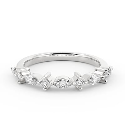 Marquise & Round 4 Prong Eternity Band, Wedding Bands by Grandeur Diamonds