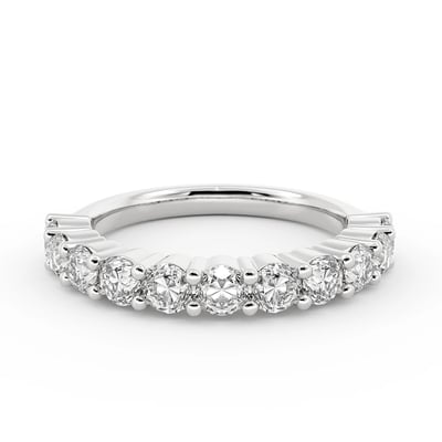 Round Double Prong Eternity Band, Wedding Bands by Grandeur Diamonds