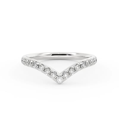 Wishbone Diamond Band, Wedding Bands by Grandeur Diamonds
