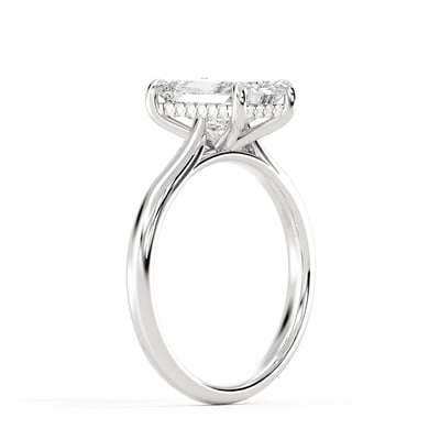 Signature Radiant Cathedral Hidden Halo, Engagement Ring, image 2 by Grandeur Diamonds