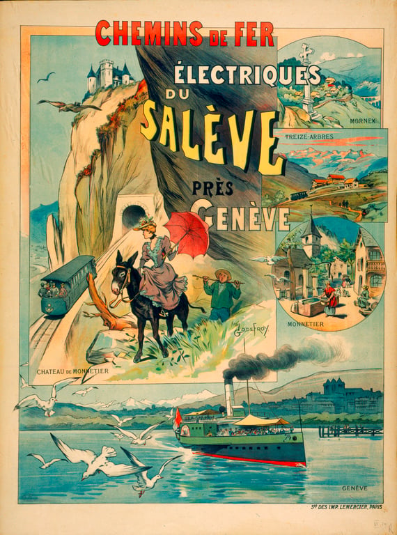 Chemins de fer électriques du Salève près Genève — Auguste-Constantin Viollier, 1894
