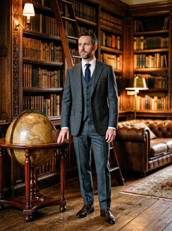 Quiet Luxury · antique wood library standing