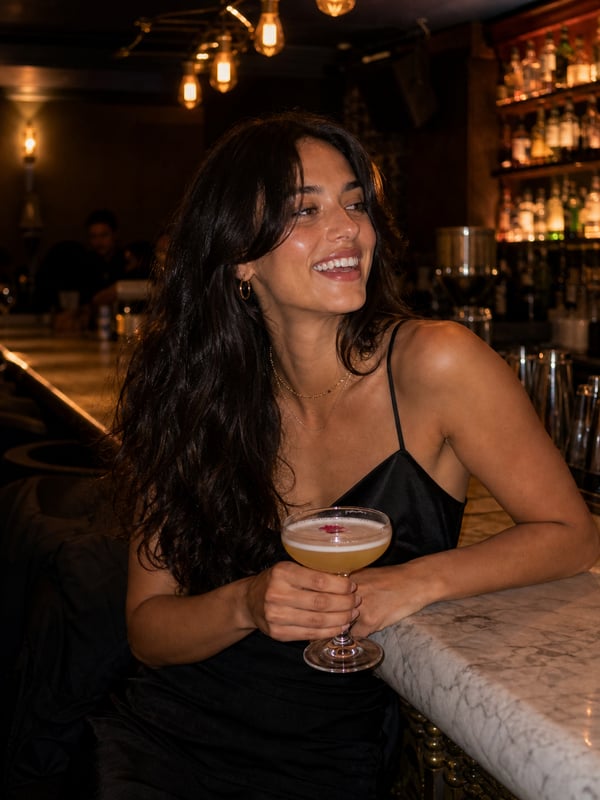 AI Dating · Cocktail bar slip dress