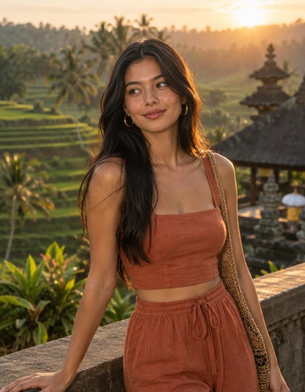 Bali influencer — AI-val készült változat