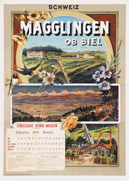 Anton Reckziegel: Poster Magglingen ob Biel — Anton Reckziegel, 1899