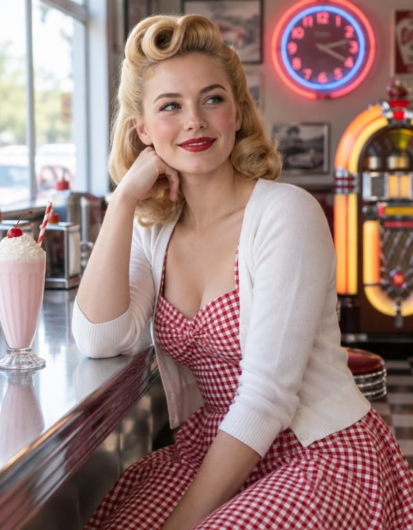 Retró diner — AI-val készült változat
