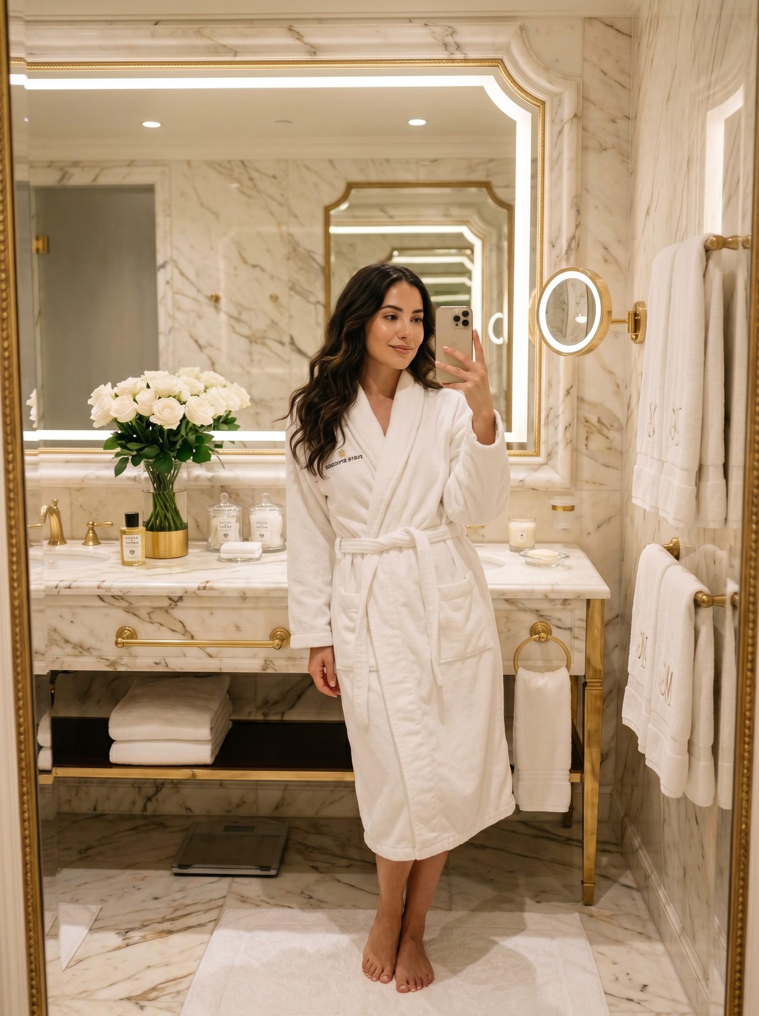 Instagram · tükörszelfi hotelköntösben