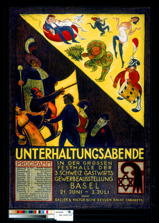 Unterhaltungsabende in der Grossen Festhalle der 3. schweiz. Gastwirtsgewerbeaustellung — Otto Plattner, 1921