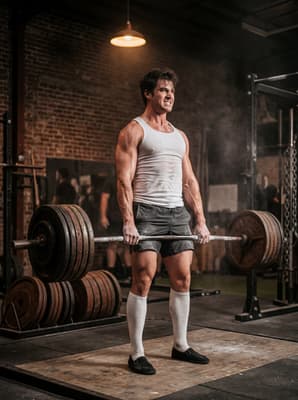 Fitnesz · felhúzás a végpontban, krétaporban