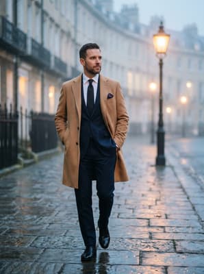 Quiet Luxury · kasmírkabát egy londoni utcán