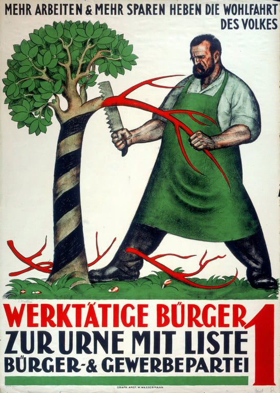 Mehr arbeiten & mehr sparen heben die Wohlfahrt des Volkes — Otto Plattner, 1943