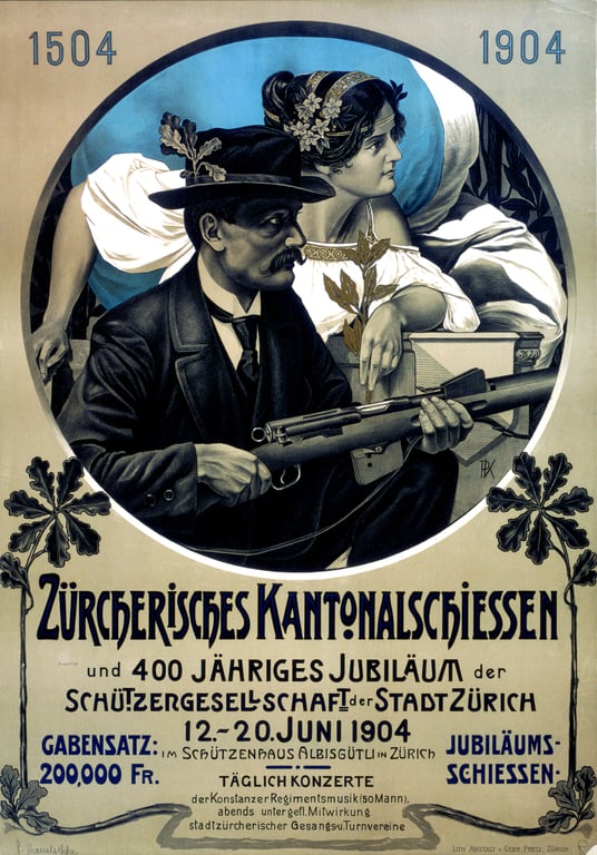 Zürcherisches Kantonalschiessen und 400 jähriges Jubiläum der Schützengesellschaft der Stadt Zürich — Paul Krawutschke, 1904