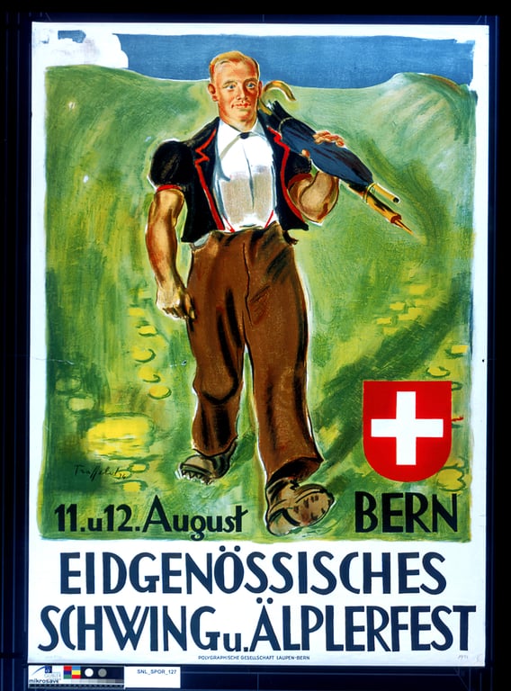 Eidgenössisches Schwing u. Älplerfest — Friedrich Traffelet, 1934