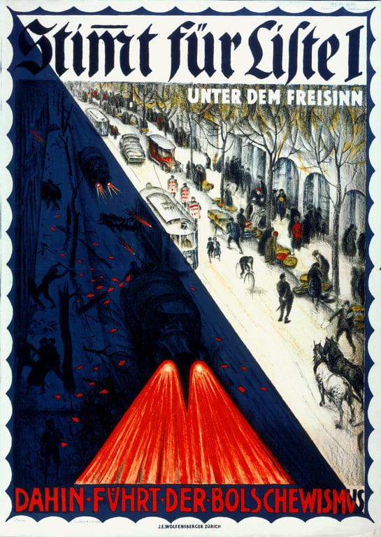 Stimmt für Liste 1 unter dem Freisinn — Burkhard Mangold, 1919