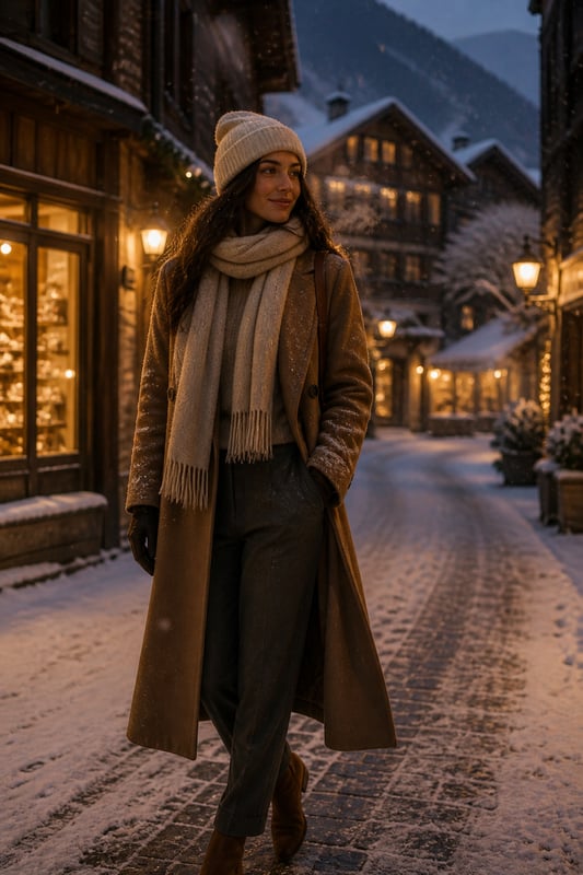 AI Dating · Alpine village snow