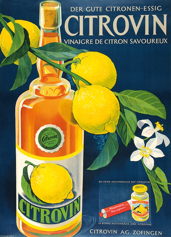 "Citrovin - Der gute Citronen-Essig" — Unknown author Unknown author, 1949