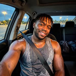 Fitnesz · kiinduló szelfi az autóban edzés után