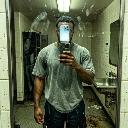Fitnesz · kiinduló szelfi az edzőtermi tükörben