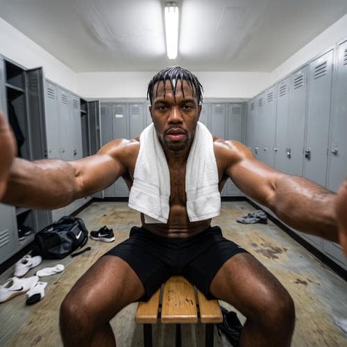 Fitnesz · kiinduló szelfi az öltözőben