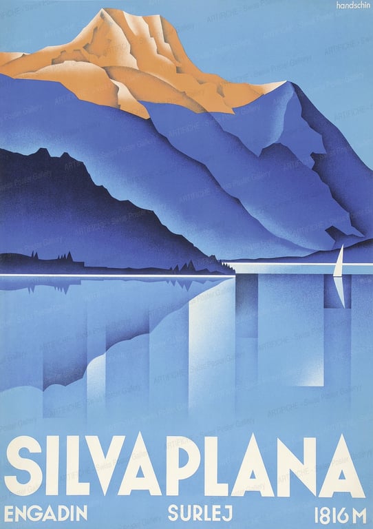 Johannes Handschin: Poster Silvaplana — Johannes Handschin, 1934