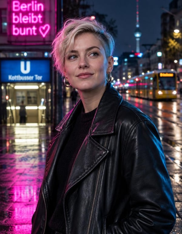 Berlin éjszaka — AI-val készült változat