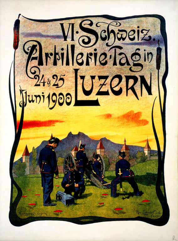VI. Schweizer. Artillerietag in Luzern — Rudolf Lienert, 1900