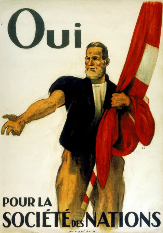 Oui pour la Société des Nations — Emil Cardinaux, 1920