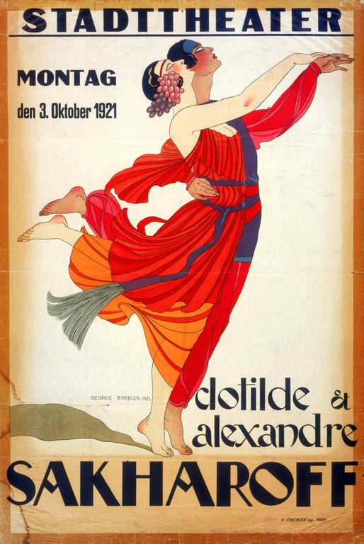 Clotilde & Alexandre Sakharoff — George Barbier, 1921