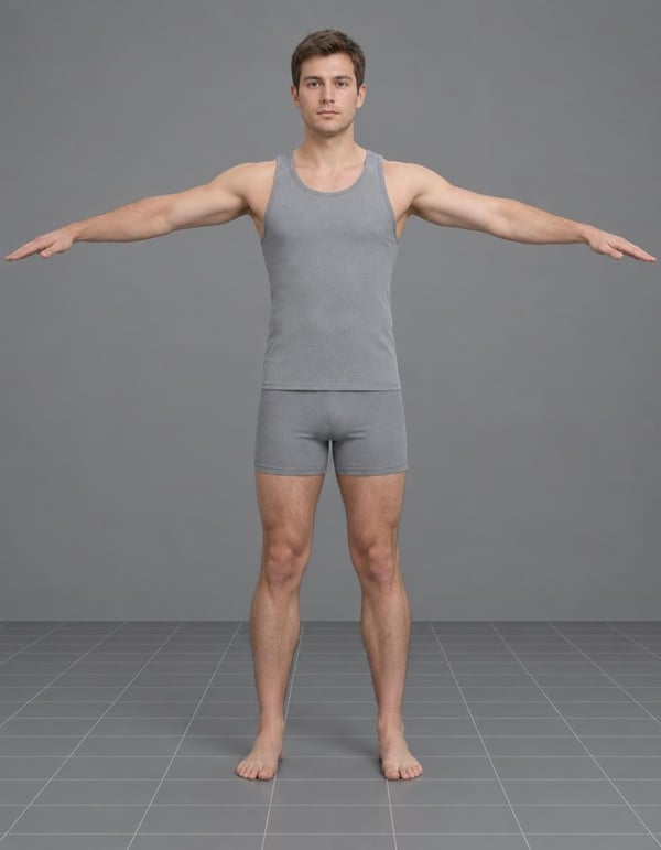 T-pose karakter — AI-val készült változat