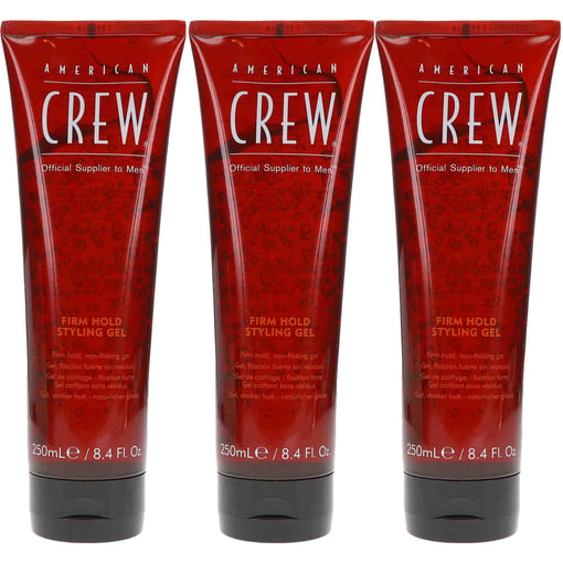 American Crew Firm Hold Styling Gel (Tube) 8.4 Oz- 3 Pack