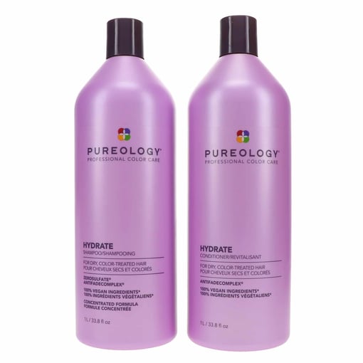 Pureology Hydrate Shampoo 333.8 oz & Hydrate Conditioner 33.8 oz Combo Pack