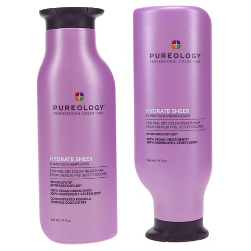 Pureology Hydrate Sheer Shampoo 9 oz and Conditioner 9 oz Combo Pack