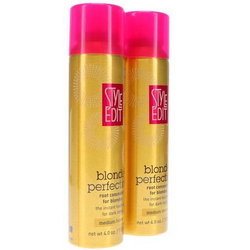 Style Edit Medium Blonde Root Concealer Touch Up Spray 4 oz 2 Pack