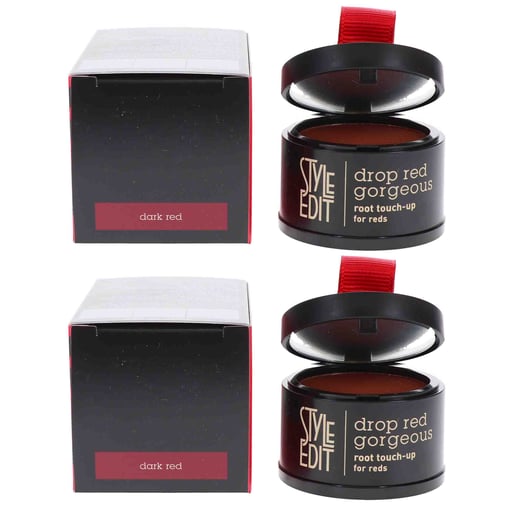 Style Edit Drop Red Gorgeous Touch Up Powder Dark Red 0.13 oz 2 Pack