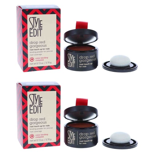Style Edit Drop Red Gorgeous Touch Up Powder Dark Red 0.13 oz 2 Pack
