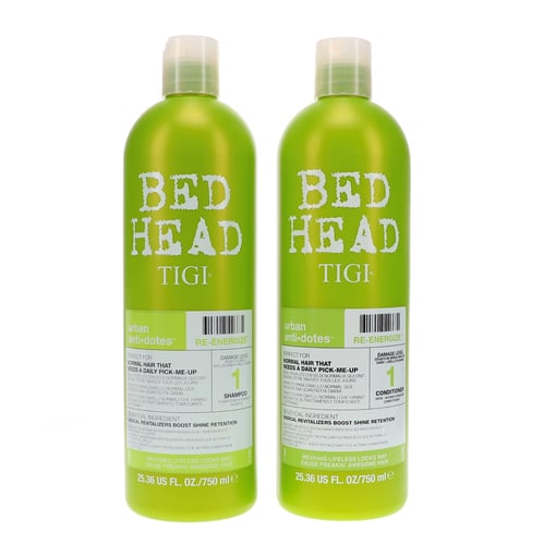 Sprog Majroe Børnepalads TIGI Bed Head Urban Antidotes Re-Energize 1 Shampoo and Conditioner, 25.36  oz.
