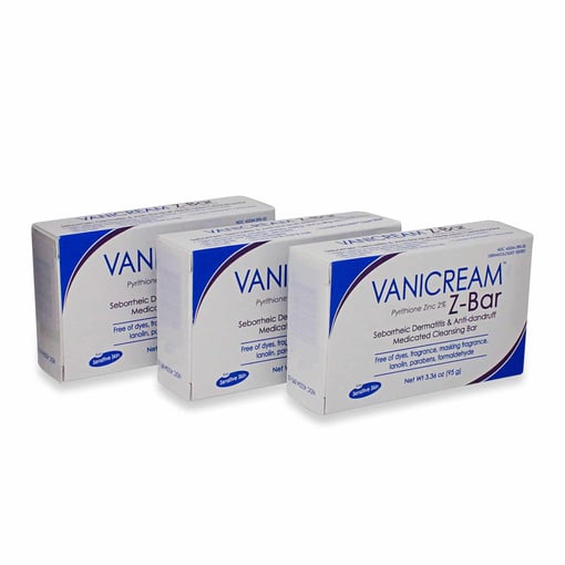 Vanicream Pyrithione Zinc Z-Bar Medicated Cleansing Bar 3.36 oz. 3 Pack