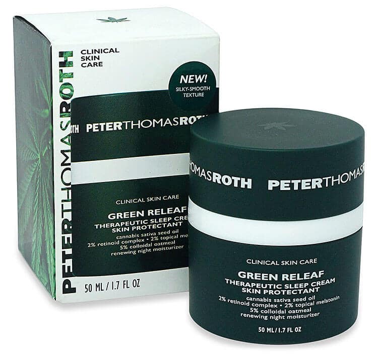 Anti-Aging Wrinkles Peter Thomas Roth Green Releaf Sleep Cream Skin Protectant