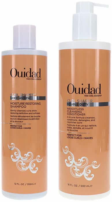 Ouidad Curl Shaper Good As New Moisture Restoring Shampoo & Curl Shaper Double Duty Weightless Cleansing Conditioner Combo Pack