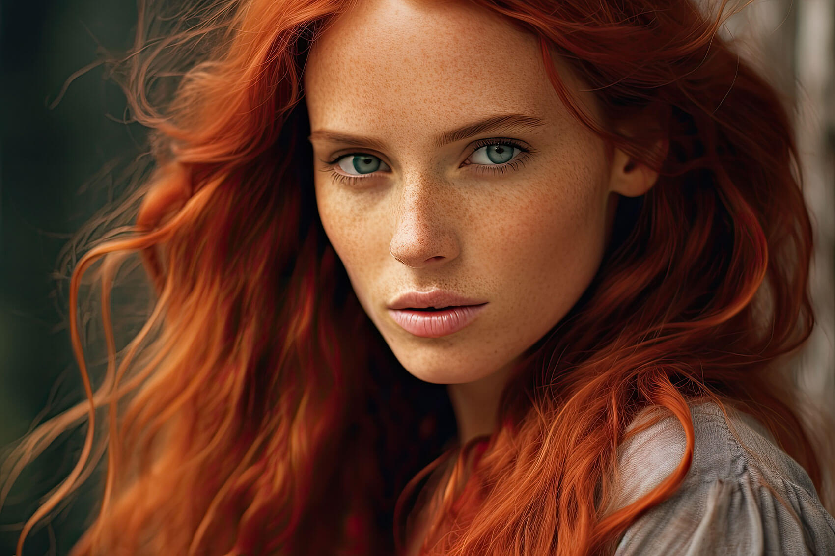 How To Care for Color-Treated Hair. Photo of a woman with red hair and freckles.