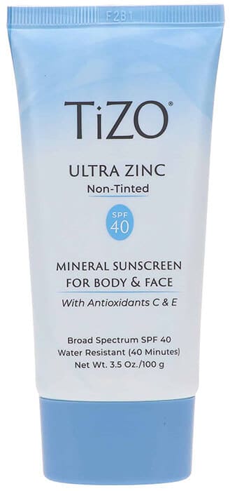 TIZO Zinc Body and Face Sunscreen SPF 40 Non-Tinted with Antioxidants C & E