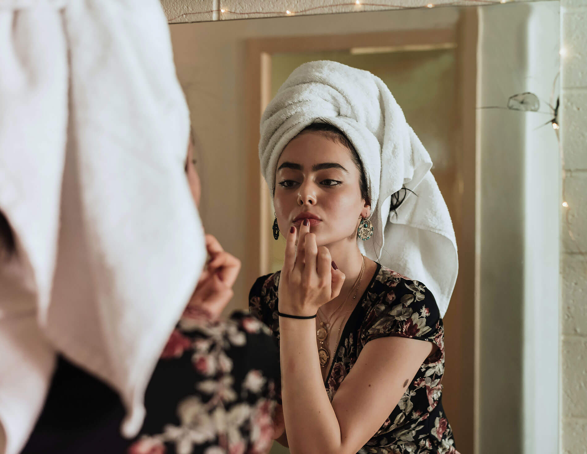 Skincare Routine for Combination Skin. Stock photo of woman and skincare.