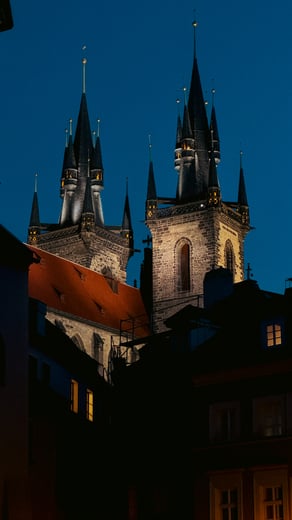 Prague at night