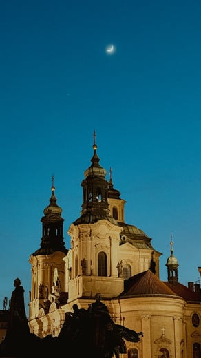 Moon over Prague
