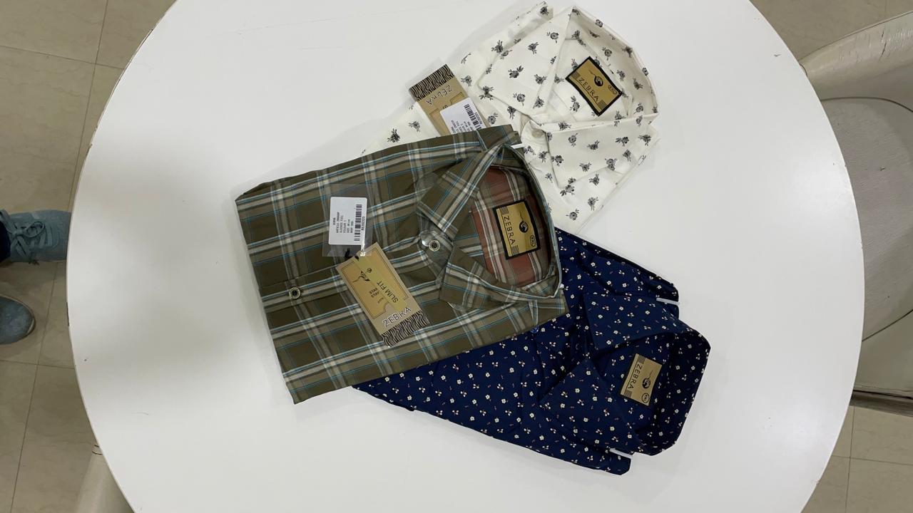 Zebra Men Cotton Shirt