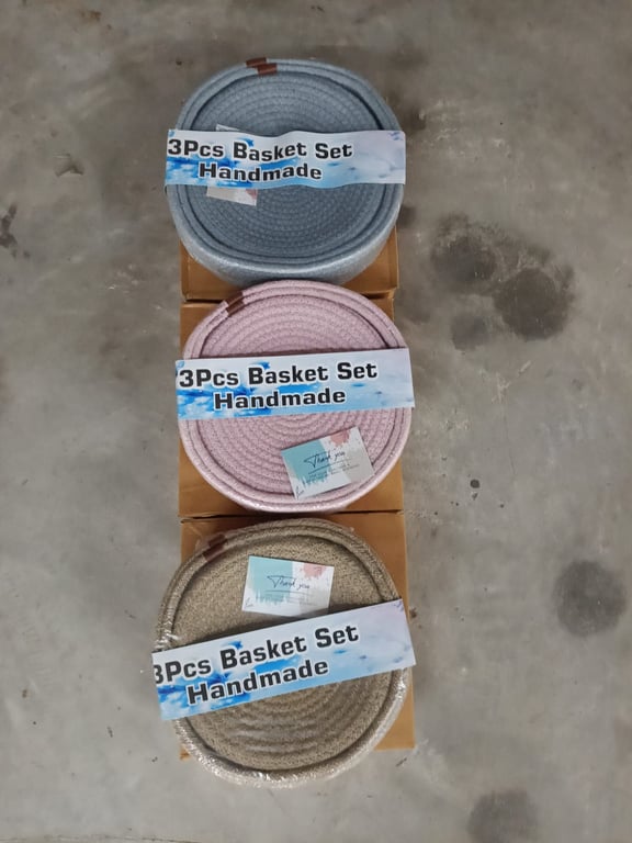 Jute Storage Basket - 3pcs Set