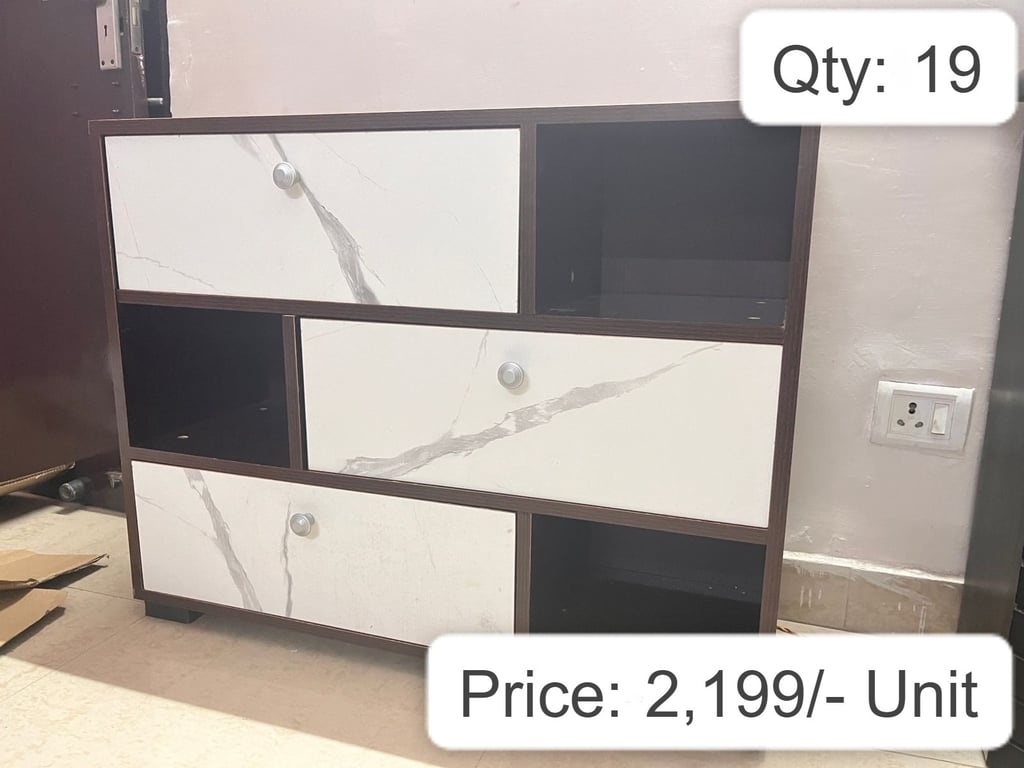 Shoe Rack, Study Table, Cabinets