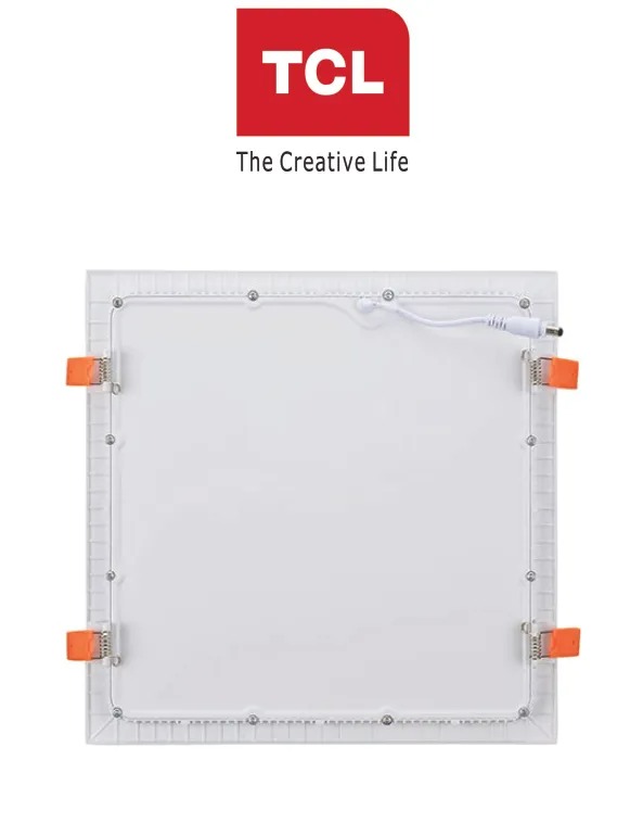 TCL LED ULTRA SLIM FLAT PANEL LIGHT - 8W - SQUARE - 6000K (COOL WHITE)-HEAT RESISTANT ALUMINIUM WHITE BODY- RECESSED