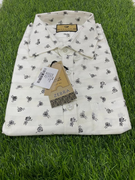 Zebra Men Cotton Shirt
